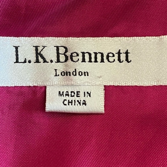 L.K. Bennett Pink Sleeveless Dress Size 14 - Picture 13 of 16
